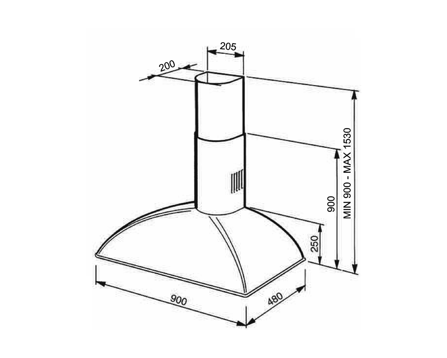 картинка Кухонная вытяжка Smeg KS89AOE 