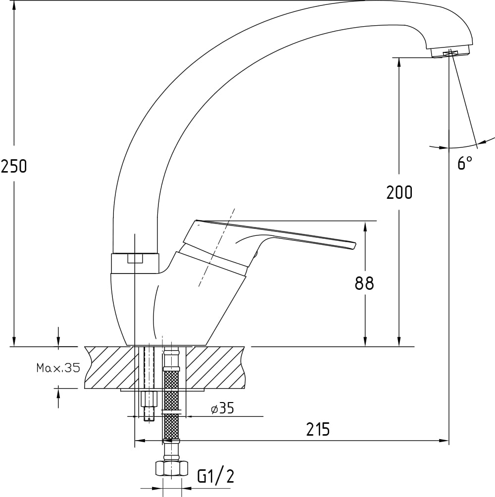 картинка Смеситель Granfest-Quarz GF-Z-3323 