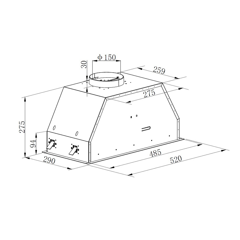 картинка Кухонная вытяжка Korting KHI 6896 DGN 