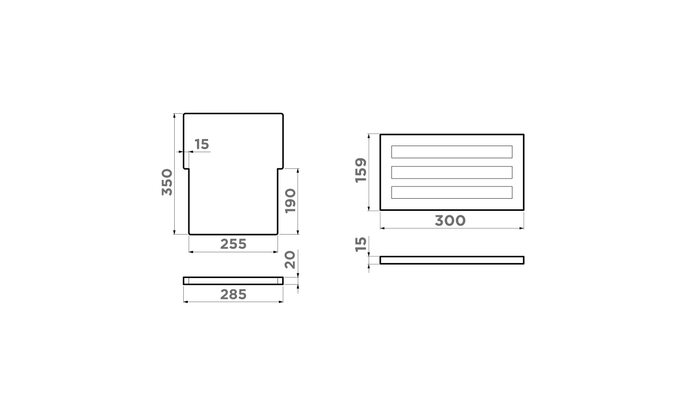 картинка Вставка-держатель с досками Omoikiri FP-04 GB графит 