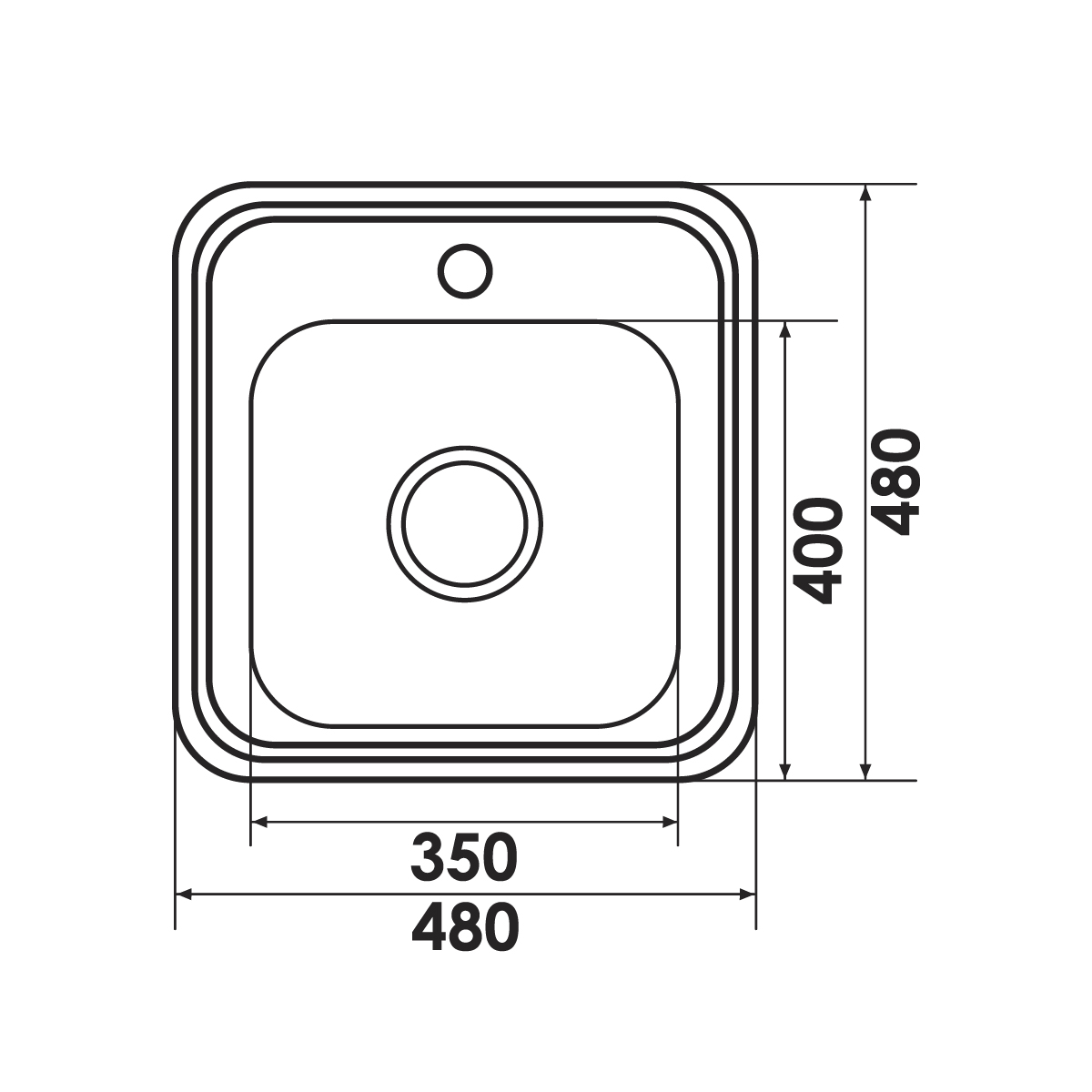 картинка Мойка для кухни Premial 4848 матовая 