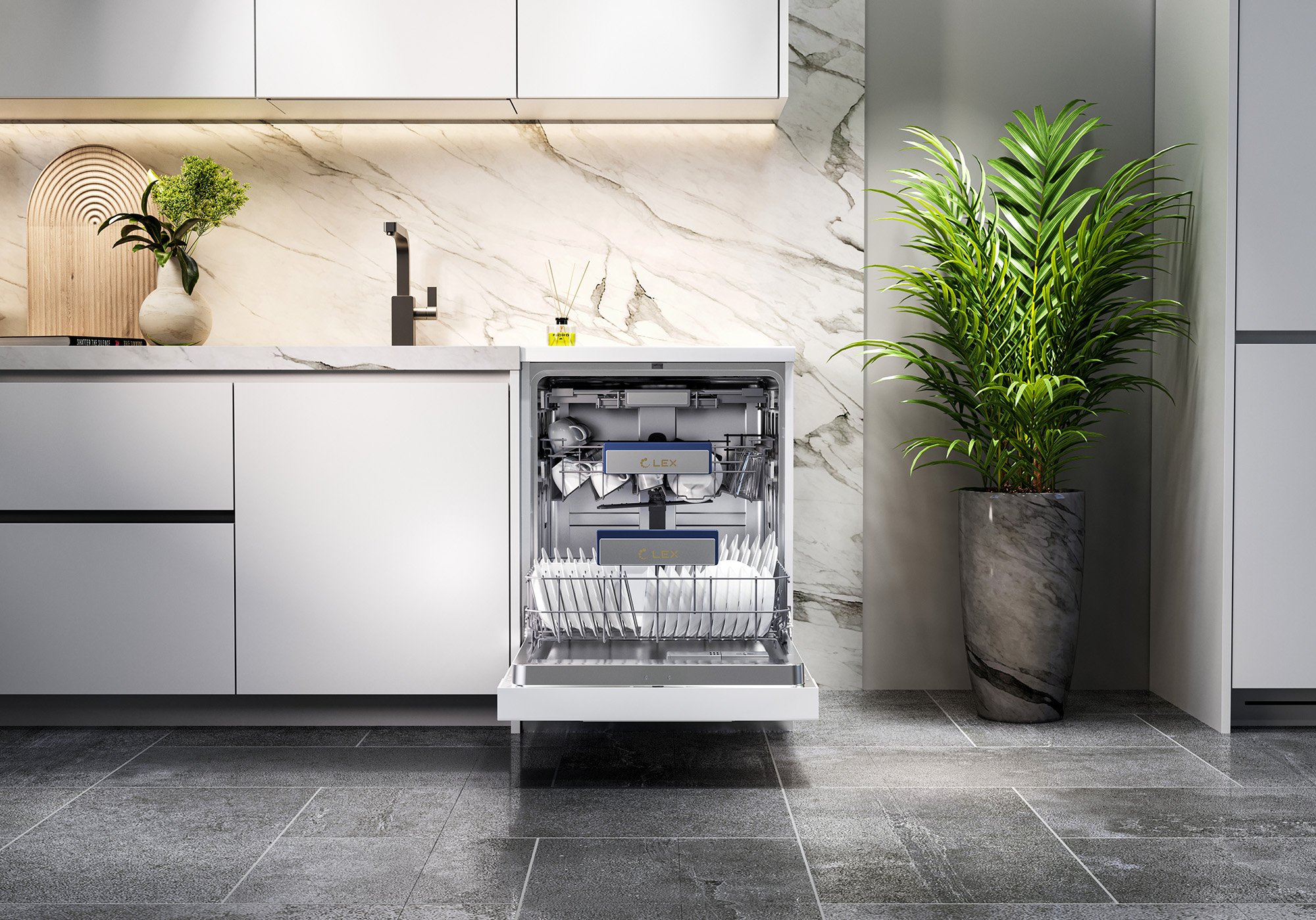 картинка Посудомоечная машина Lex DW6063N WH 