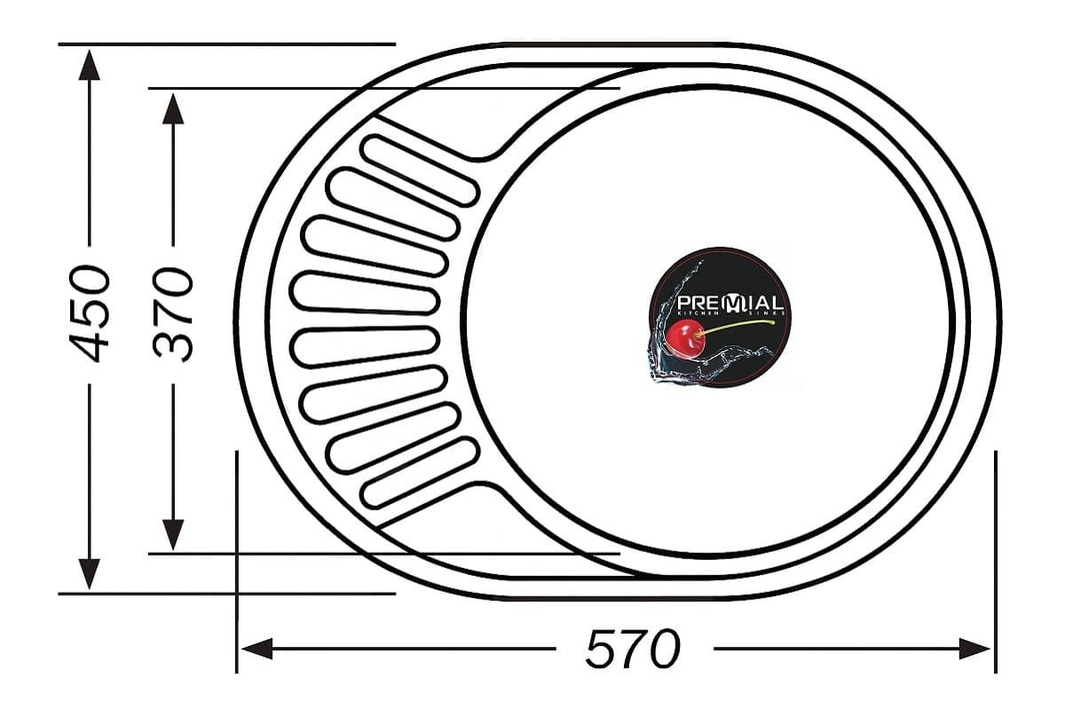 картинка Мойка для кухни Premial 5745 декор 