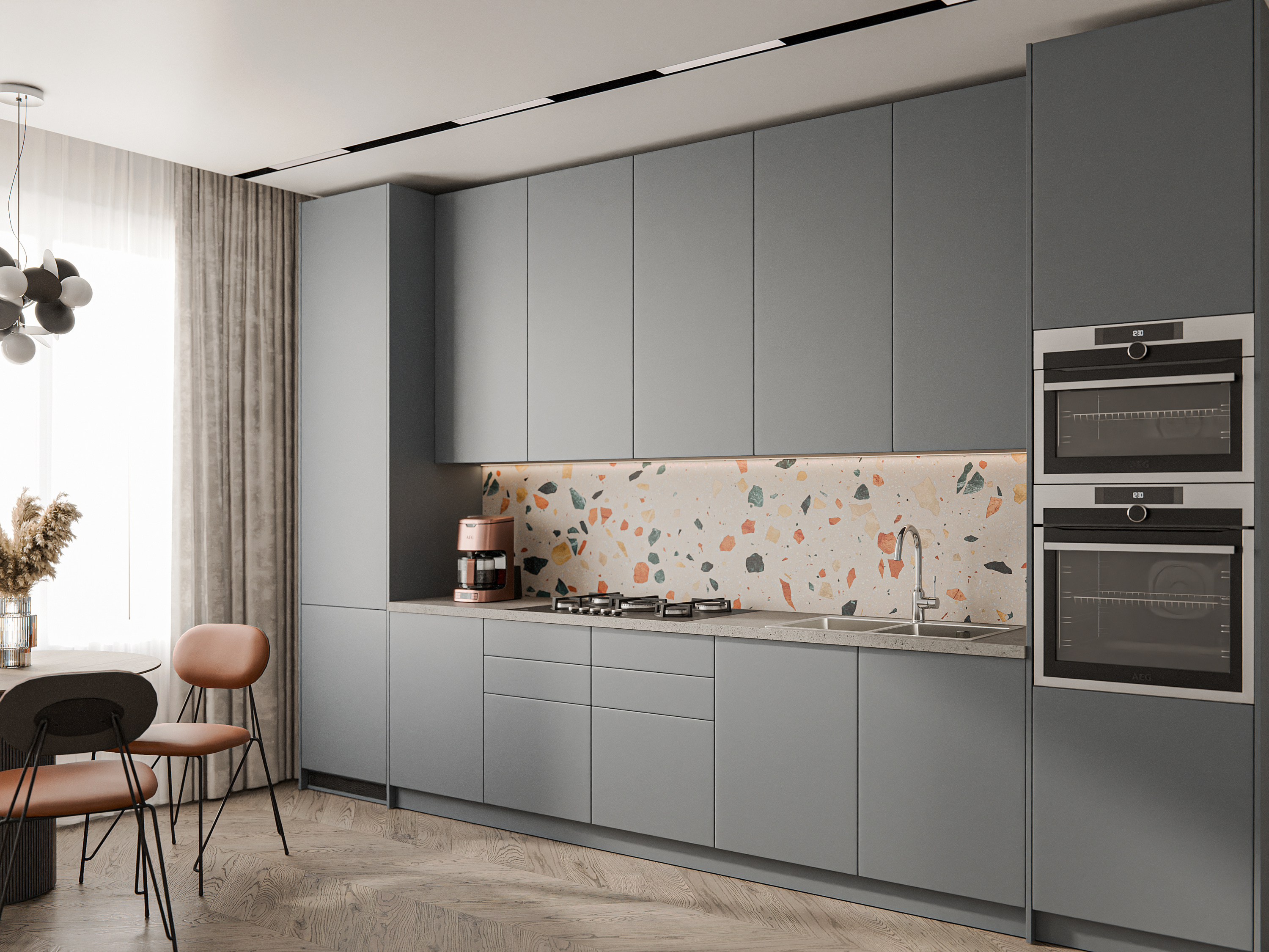 картинка Мойка для кухни Rivelato Rinox 7450 2В 