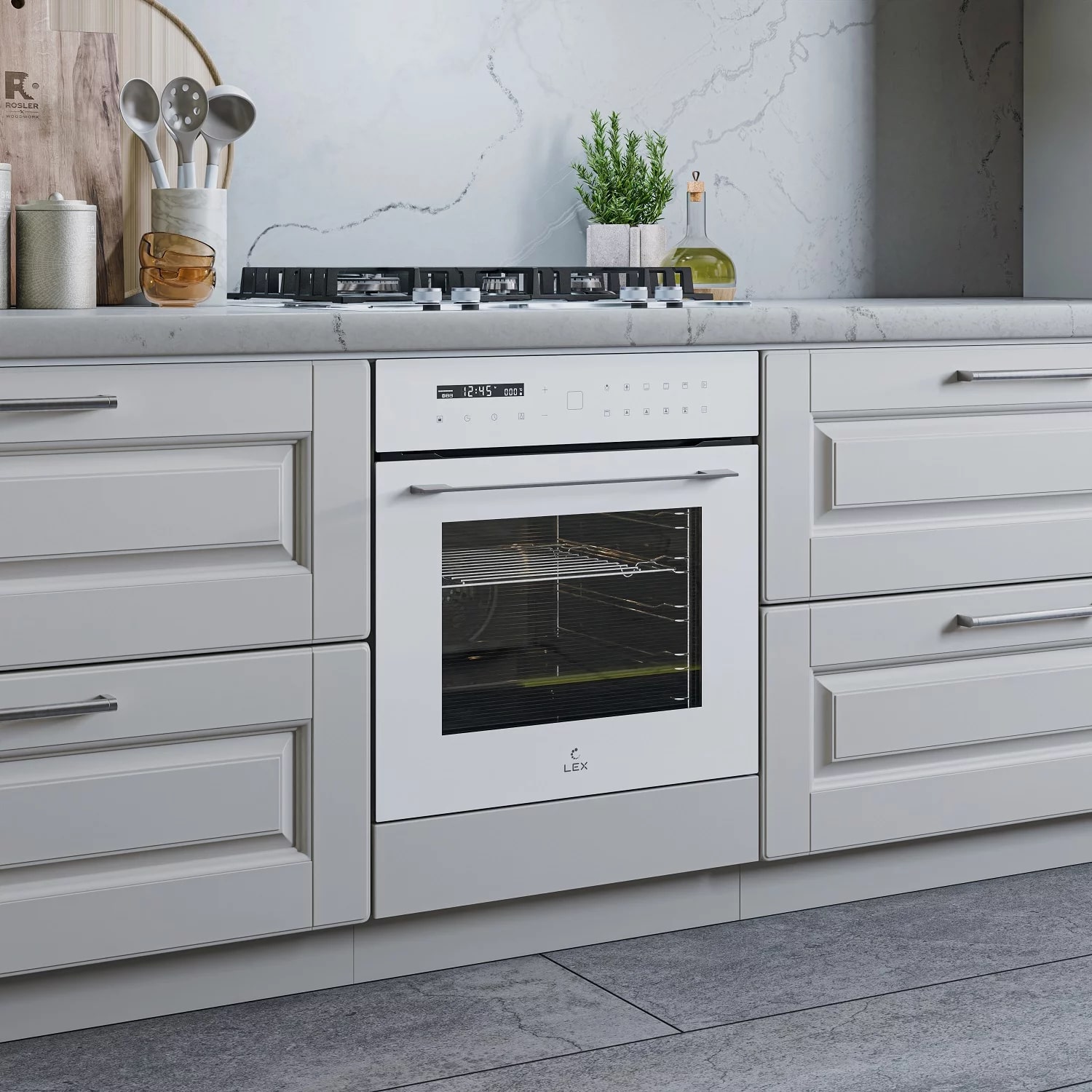 картинка Электрический духовой шкаф Lex EDS 101 WH 