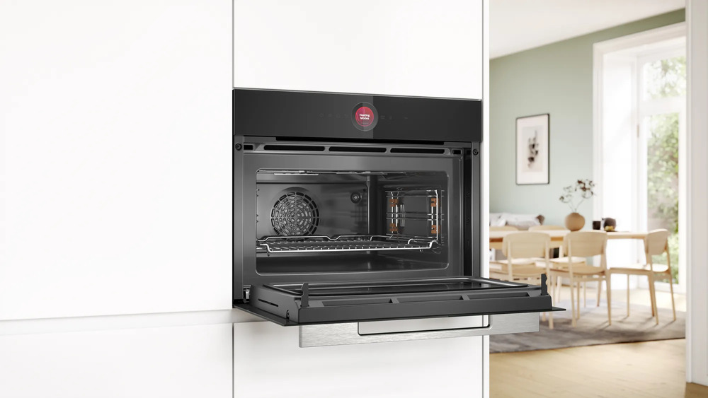 картинка Электрический духовой шкаф с функцией СВЧ Bosch CMG7241B1 черный 