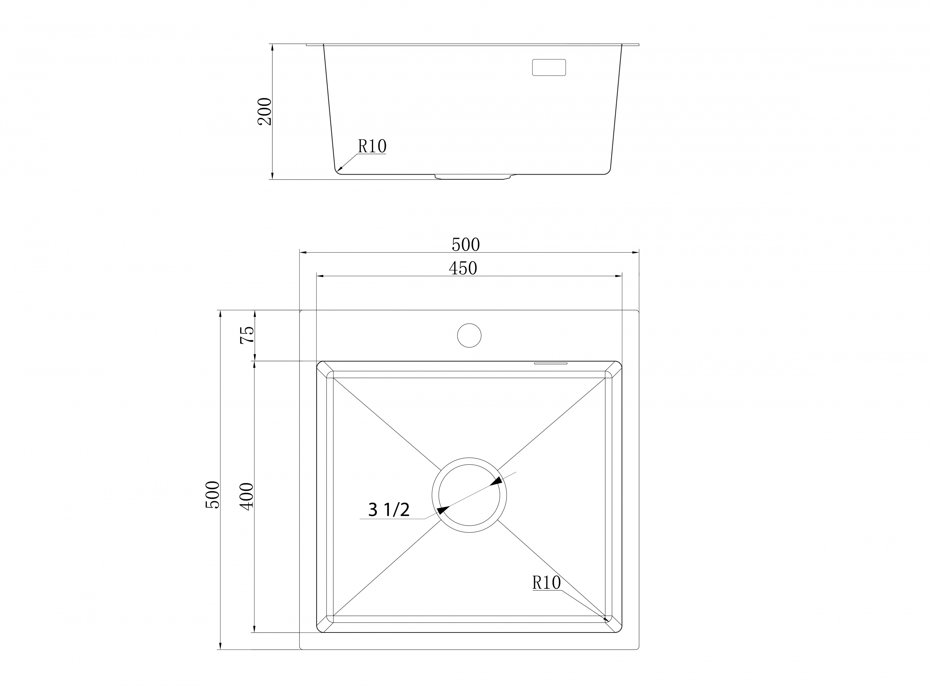 картинка Мойка для кухни Ukinox PRV500.500 -GT10C 0CW 