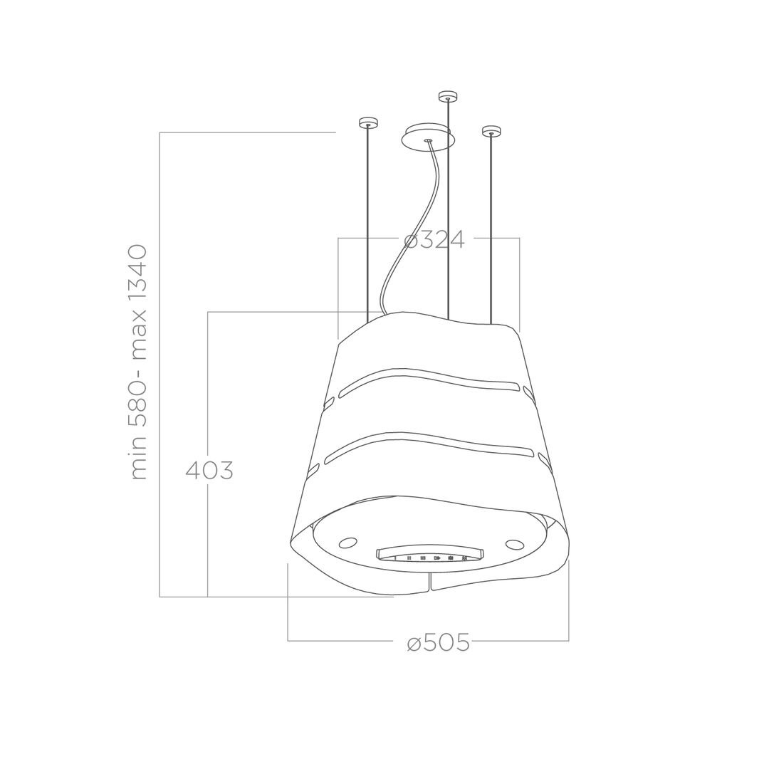 картинка Кухонная вытяжка Elica WAVE UX BL MAT/F/51 