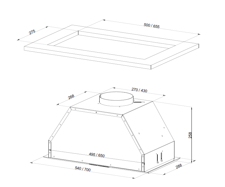 картинка Кухонная вытяжка Kuppersberg INTRO 60 WHITE 