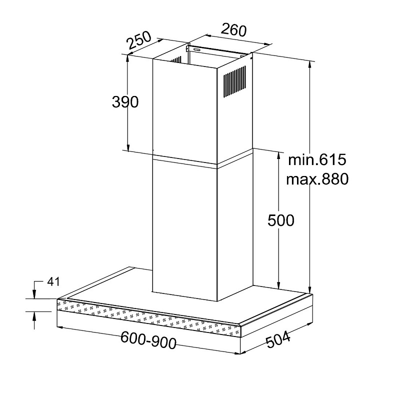 картинка Кухонная вытяжка Korting KHC 6989 GW 