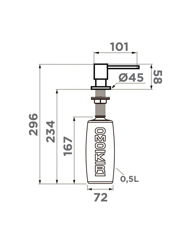 картинка Дозатор для мыла Omoikiri OM-03 