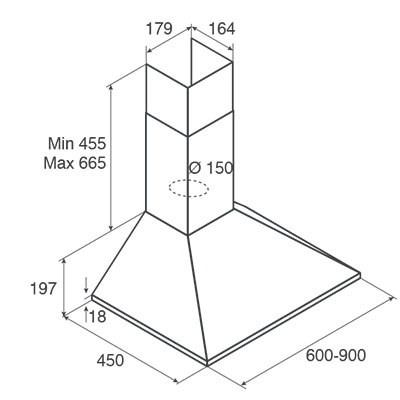 картинка Кухонная вытяжка Jetair GAIA AN/A/60 