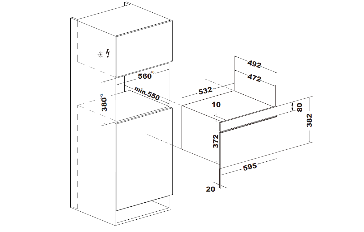 картинка Микроволновая печь встраиваемая Weissgauff BMWO-341 DB Black Edition 