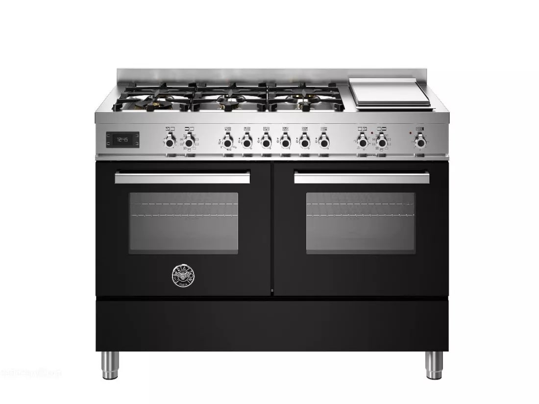 картинка Комбинированная кухонная плита Bertazzoni PRO126G2ENET чёрная 
