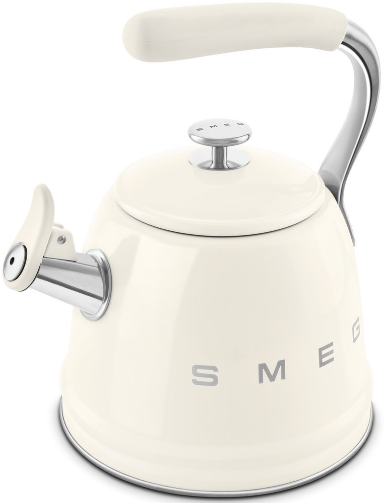 картинка Чайник со свистком Smeg WKF01CR кремовый 