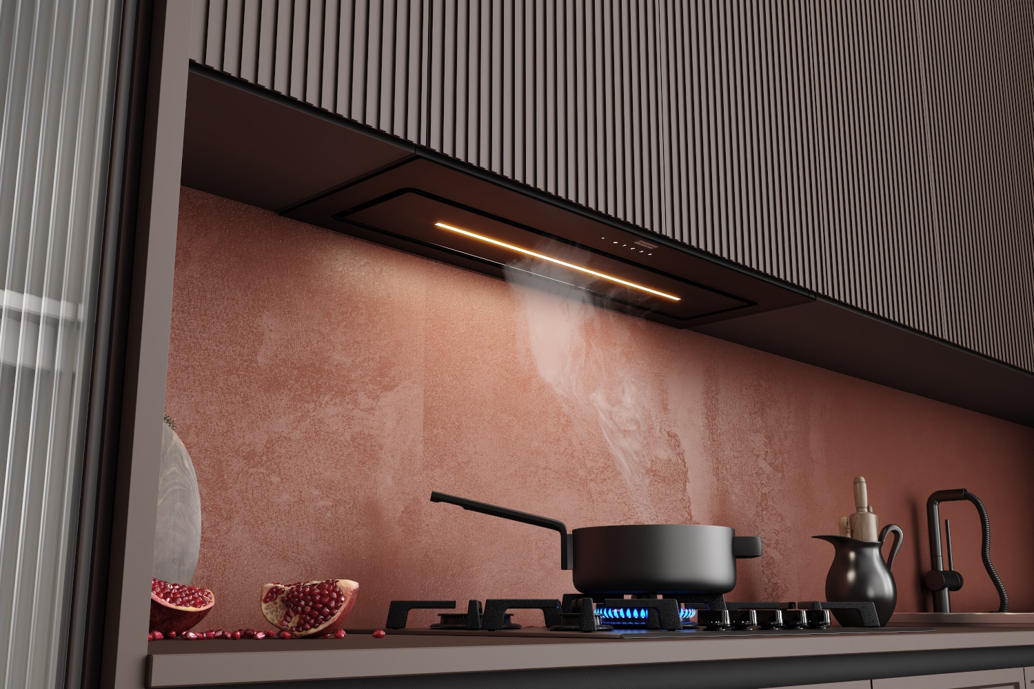 картинка Кухонная вытяжка полновстраиваемая Franke LUCE 60 BK 