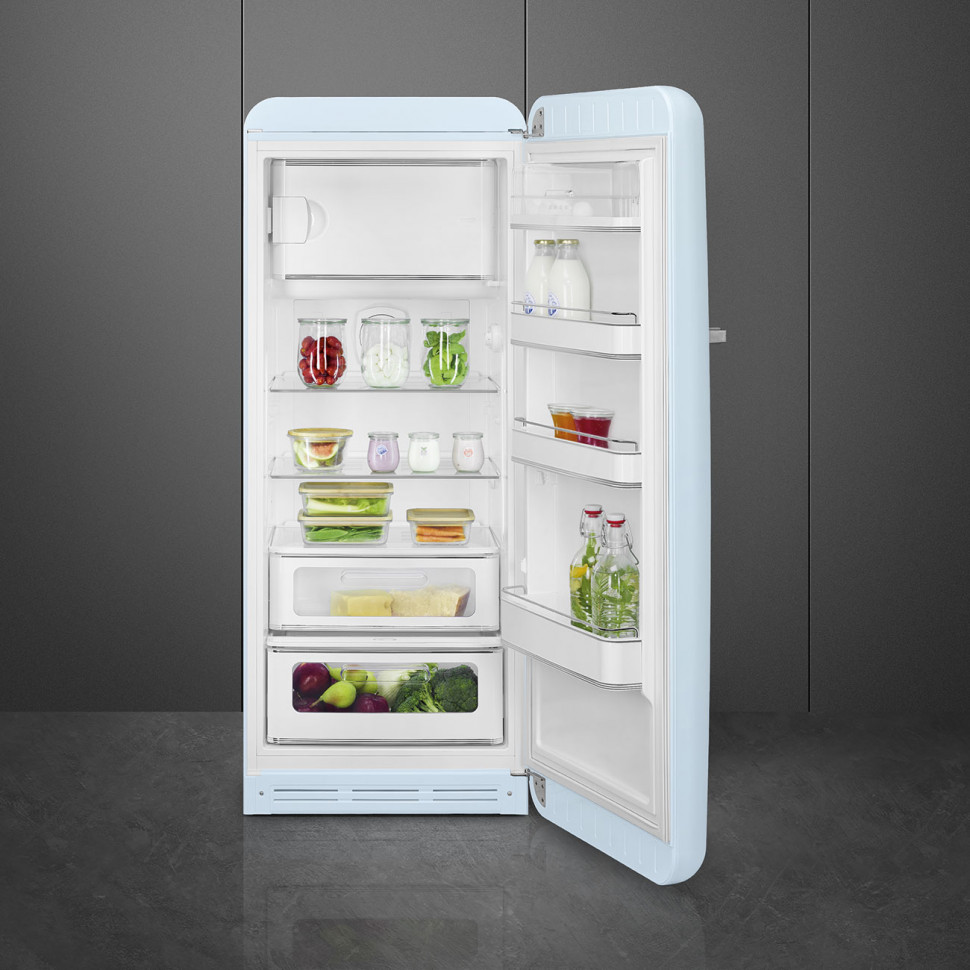 картинка Отдельностоящий холодильник Smeg FAB28RPB6 постельный голубой 