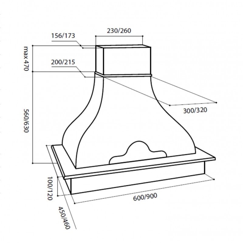 картинка Кухонная вытяжка Lex NAPOLI 900 WHITE 