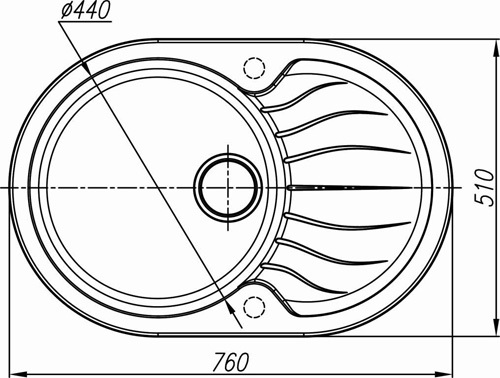 картинка Мойка для кухни Dr. Gans БЕРТА-760 