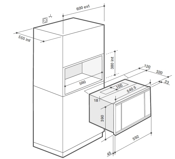 картинка Микроволновая печь De Dietrich DME7121A ABSOLUTE BLACK 