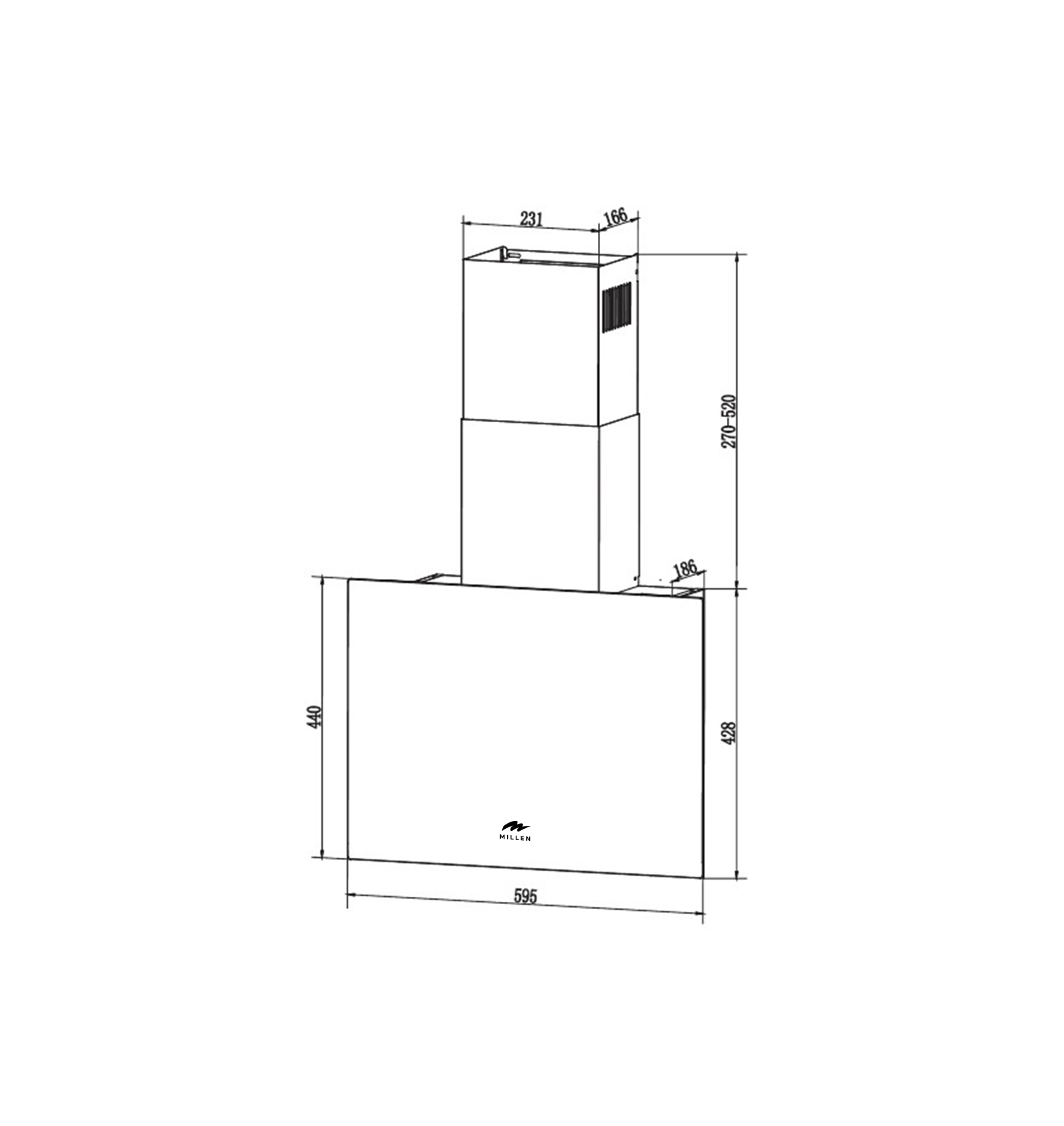 картинка Кухонная вытяжка Millen MKHG 602 WH 