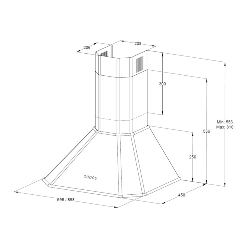 картинка Кухонная вытяжка Korting KHC 6839 RGB 