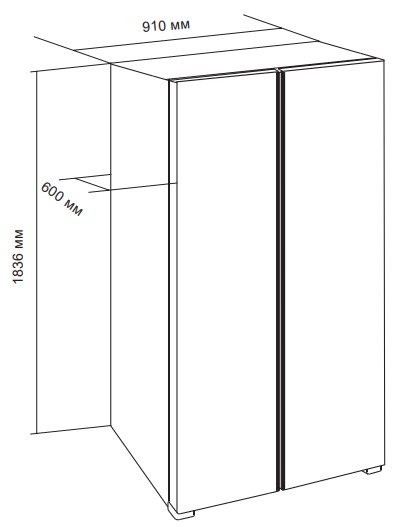 картинка Отдельностоящий холодильник Lex LSB530WID 