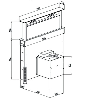 картинка Кухонная вытяжка HIBERG VTMF 90100 B 