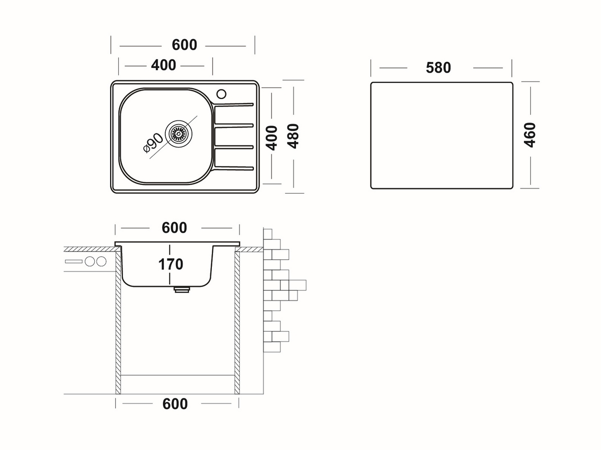 картинка Мойка Ukinox GRM600.480 -GT6K 1R 