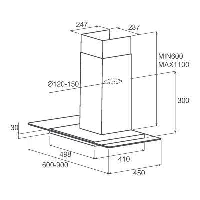 картинка Кухонная вытяжка Jetair MOLLY P 90 INX 
