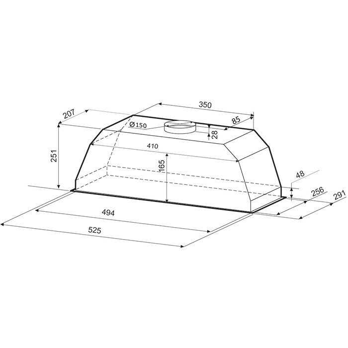 картинка Кухонная вытяжка Krona AMELI 600 INOX PB 