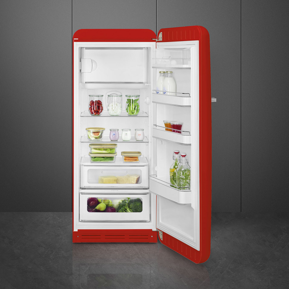 картинка Отдельностоящий холодильник Smeg FAB28RRD6 красный 