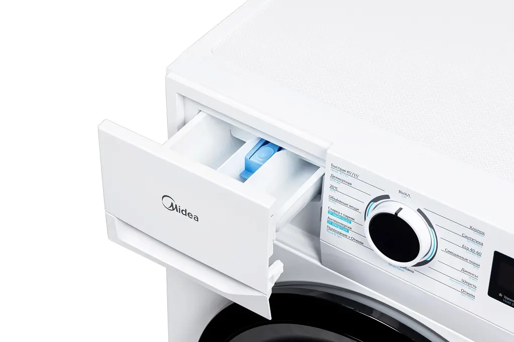 картинка Стиральная машина с паром Midea MF11712BS40/W 