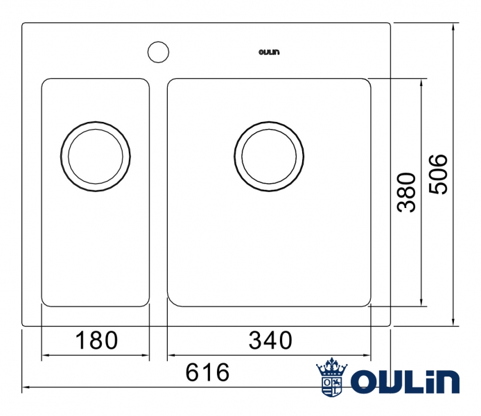 картинка Мойка для кухни Oulin OL-FTR202R 