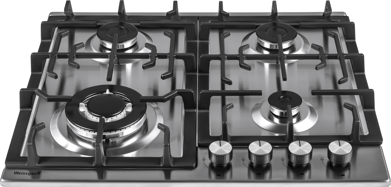 картинка Газовая варочная панель Weissgauff HGG 641 XB нержавеющая сталь 