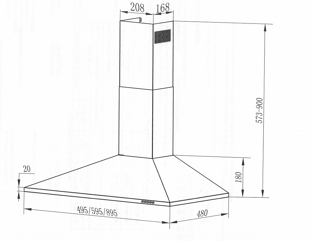 картинка Кухонная вытяжка Maunfeld CORK 60 INOX 