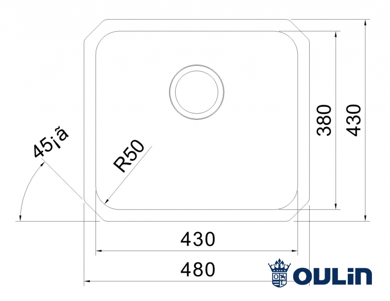 картинка Мойка для кухни Oulin OL-U104 