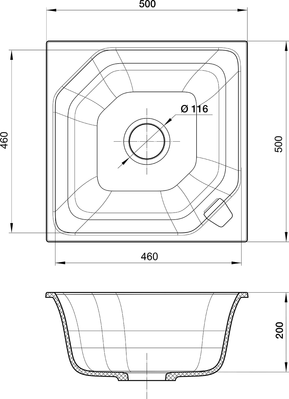 картинка Мойка для кухни Rivelato LOCUS LS-50 