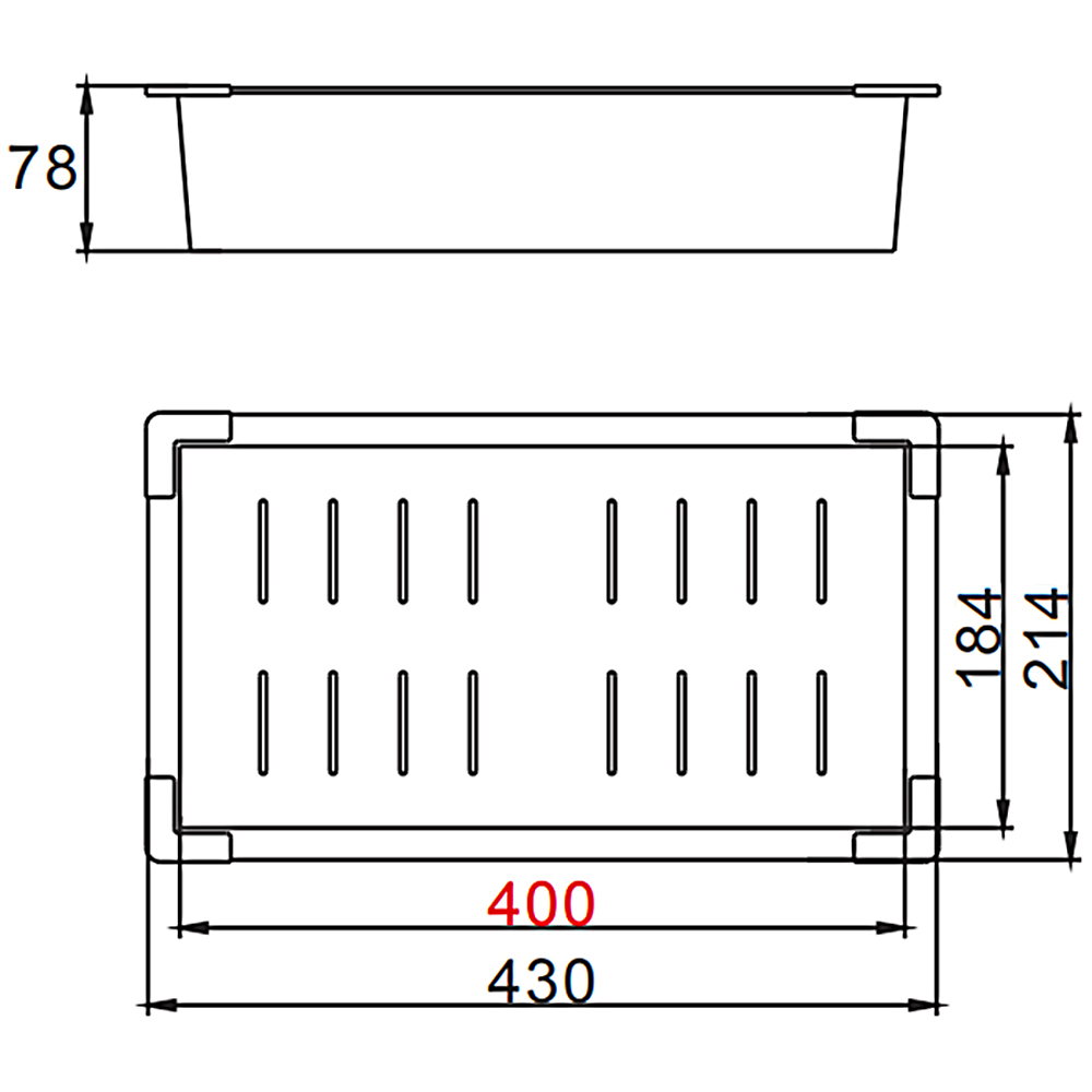 картинка Коландер Ledeme K30340B графит 
