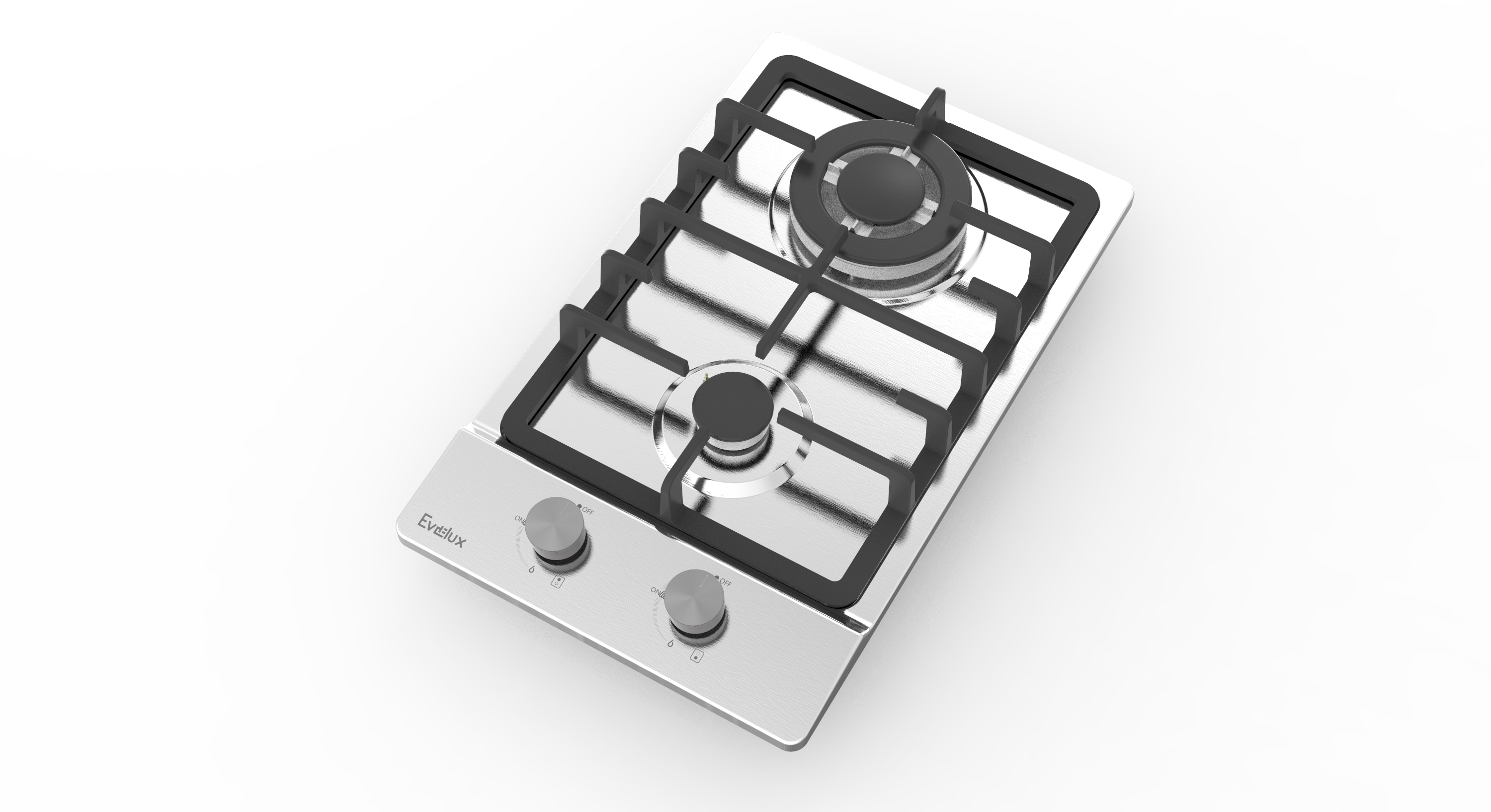 картинка Газовая варочная панель Evelux HEG 330 X нержавеющая сталь 