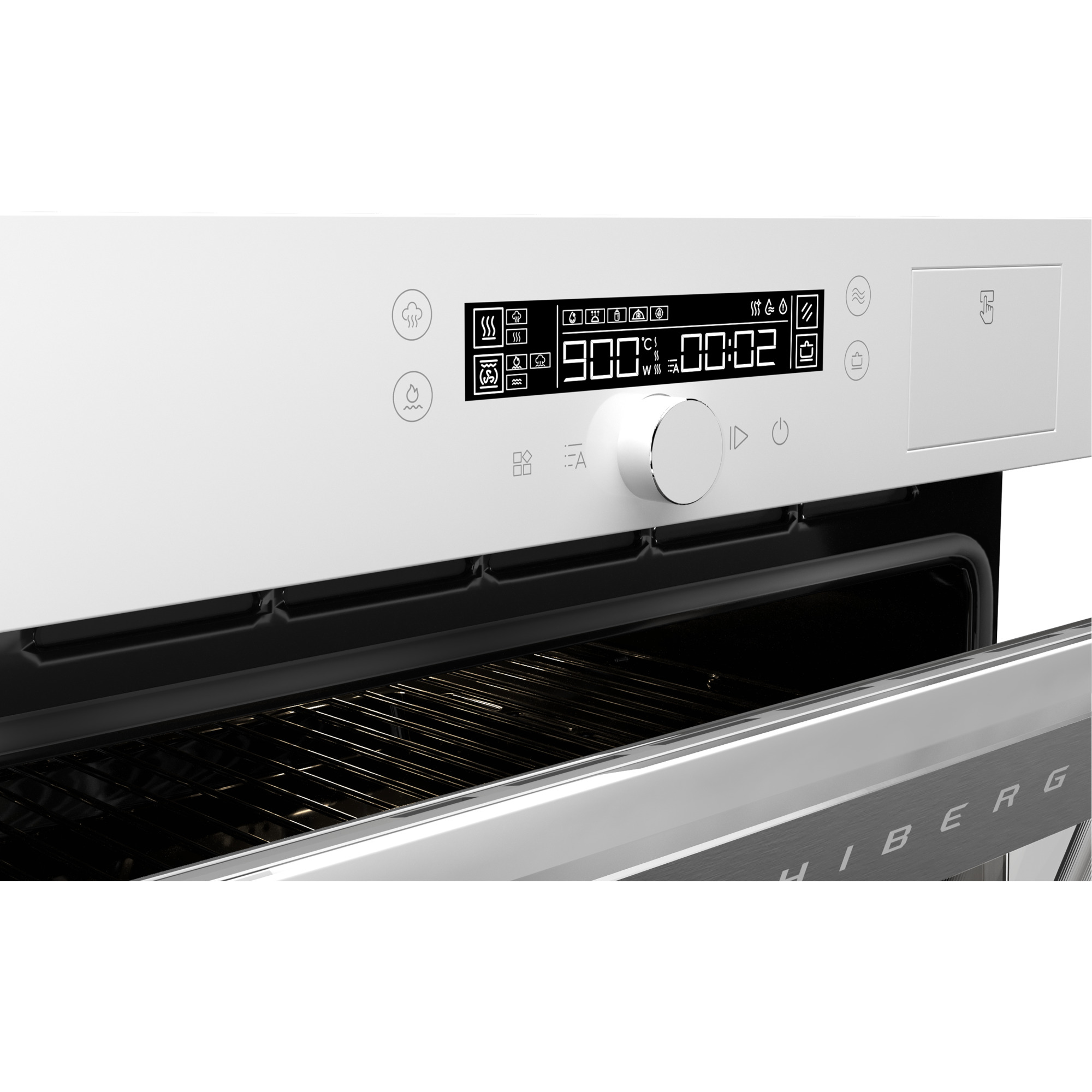 картинка Электрический духовой шкаф с функцией пароварки и СВЧ Hiberg MS-VM 5115 W SMART 