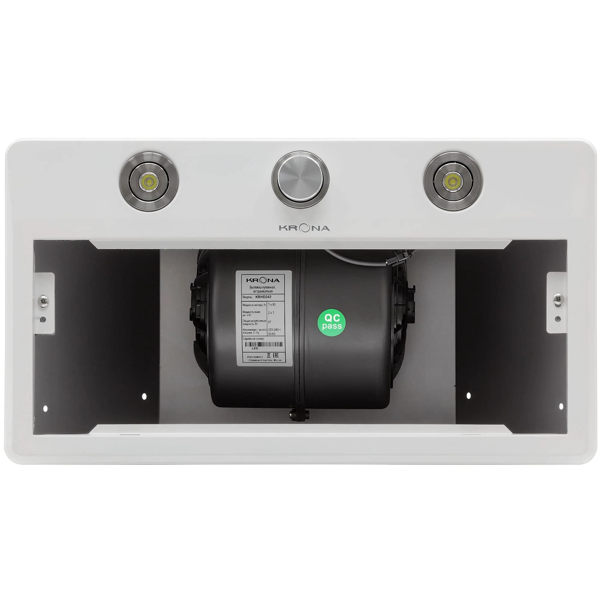 картинка Кухонная вытяжка Krona SVEN 600 white one knob 