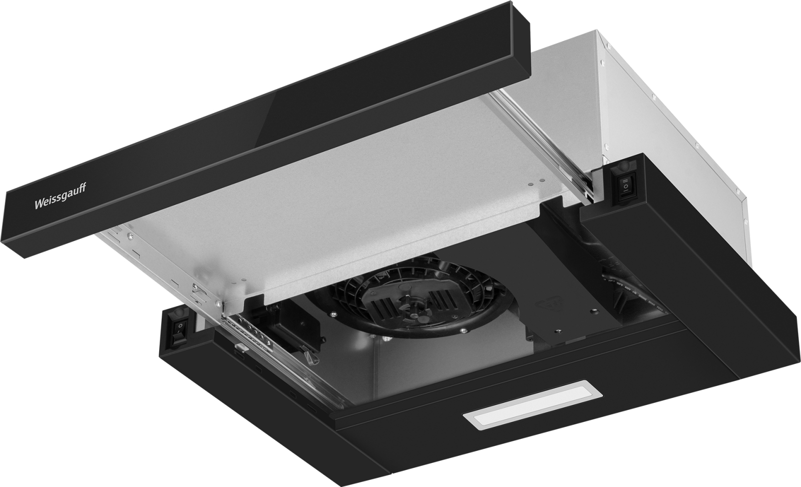 картинка Кухонная вытяжка Weissgauff TEL 450 Black Glass 