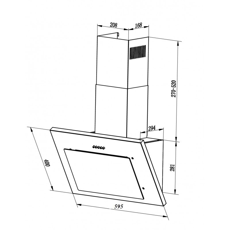 картинка Кухонная вытяжка Lex MIKA C 600 WHITE 