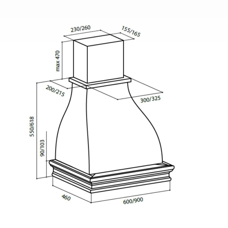 картинка Кухонная вытяжка Lex TORINO 600 IVORY 