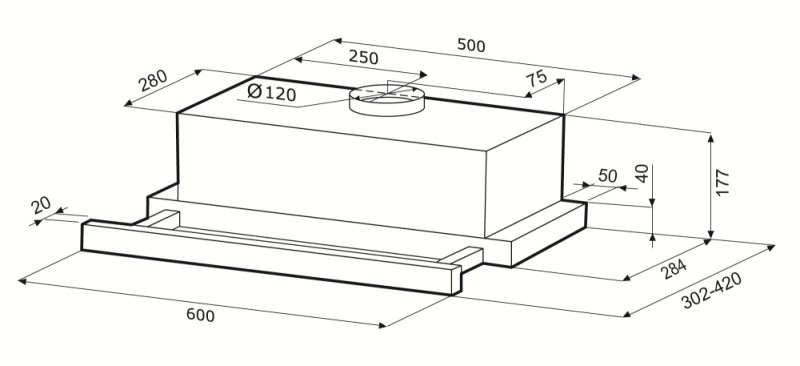 картинка Кухонная вытяжка Krona KERRY 600 WHITE PB 