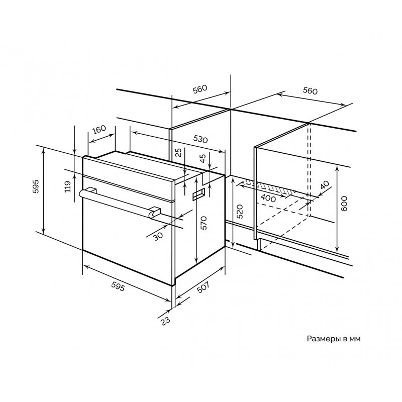 картинка Духовой шкаф Lex EDM 040 BL 