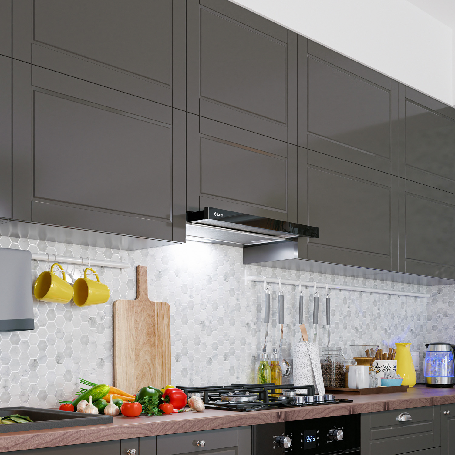 картинка Кухонная вытяжка Lex HUBBLE 600 BL 