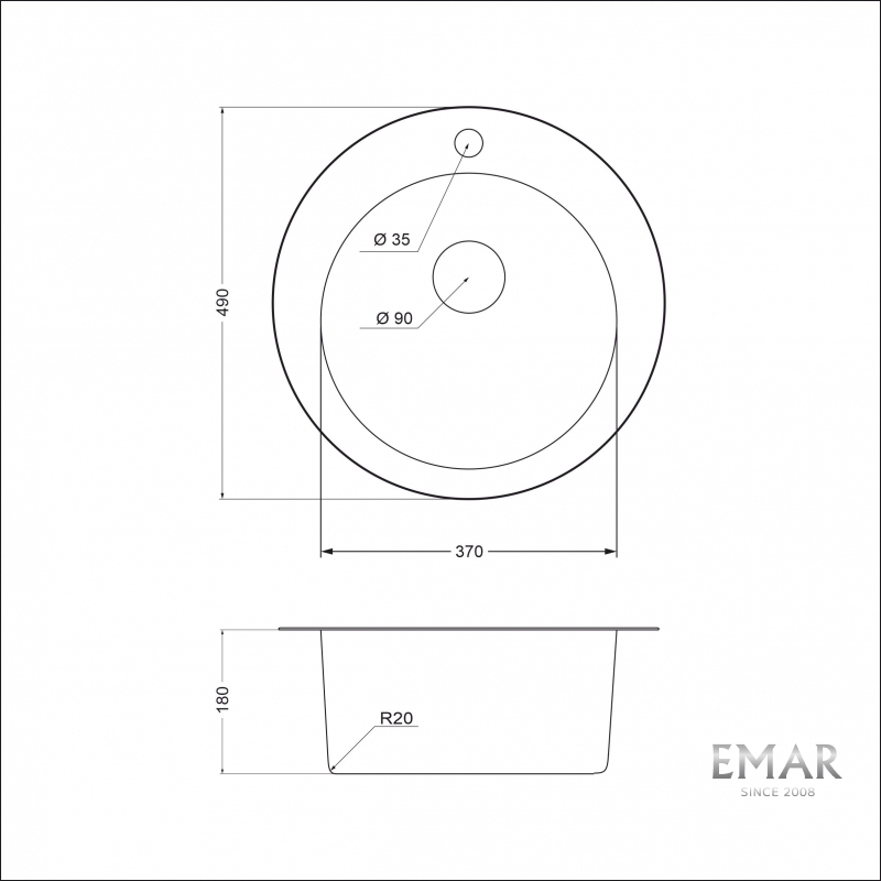 картинка Мойка Emar Steel ЕМ-490 