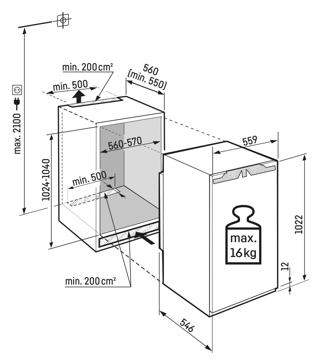 картинка Встраиваемый холодильник Liebherr IRD 4021 